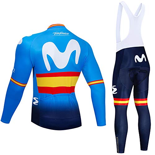 CHHBS Pro Team Maillot Ciclismo Hombre Polar Polar Invierno,Ropa Ciclismo de Manga Larga para Hombre MTB