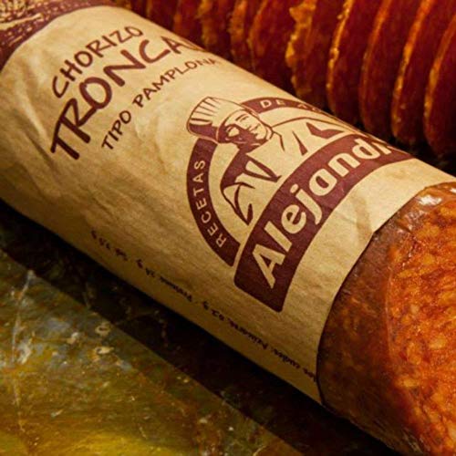 Chorizo Pamplona Troncal Alejandro - Sin Gluten Sin Lactosa - Peso 700 Aproximado Gramos - Producto 100% Natural