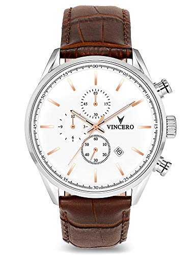 Chrono-S Class - Reloj blanco con caja de mármol italiano por la parte de atrás.