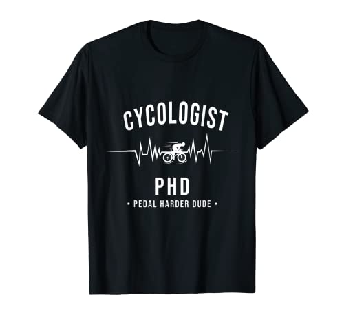 Cicólogo PHD Pedal más duro Dude Heartbeat Ciclista Camiseta