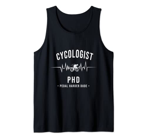 Cicólogo PHD Pedal más duro Dude Heartbeat Ciclista Camiseta sin Mangas