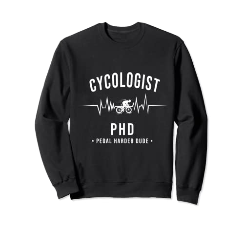 Cicólogo PHD Pedal más duro Dude Heartbeat Ciclista Sudadera