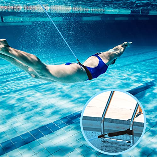 Cinturón de Entrenamiento de Natación, Infreecs 4M Cinturón de Natación Ajustable Exteriores Cinturón de Resistencia para Natación para Adultos y Niños, de Uso Profesional, Amateur o Recreativo