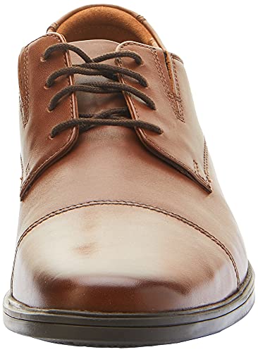 Clarks Tilden Cap, Zapatos de Cordones Derby Hombre, Marrón (Dark TanLea), 43 EU