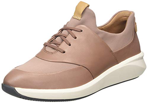 Clarks Un Rio Lace Zapatillas Mujer, Azul (Dark Blush Combi Dark Blush Combi), 39 EU