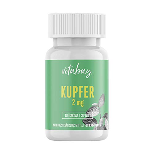 Cobre 2 mg - gluconato de cobre - puro vegano y natural - 120 cápsulas veganas