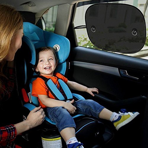 Coche Sun Shade, Paquete de 2 ventanas laterales para el coche Sombrillas Bebé universal Cortinas para el sol Bloqueos nocivos Rayos UV Calor del sol para niños Bebé Mascotas, 44cm * 36cm