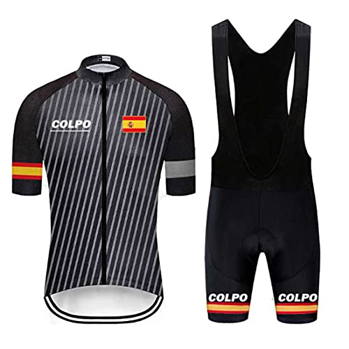 COLPO MTB Maillot de Ciclismo Maillot de Ciclismo para Hombre Ropa Deportiva de Ciclismo Top de Ciclismo + Pantalones de Ciclismo Secado rápido