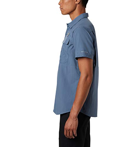 Columbia Cascades Explorer Camisa de Manga Corta, Hombre, Azul (Mountain), M