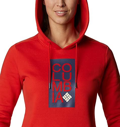 Columbia Hoodie Logo Sudadera, Naranja, XXL para Mujer