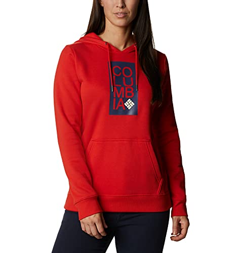 Columbia Hoodie Logo Sudadera, Naranja, XXL para Mujer