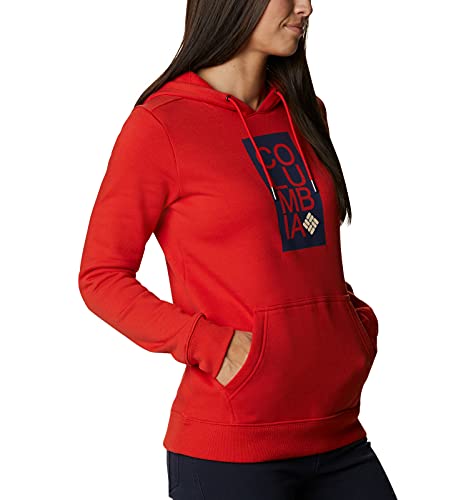 Columbia Hoodie Logo Sudadera, Naranja, XXL para Mujer