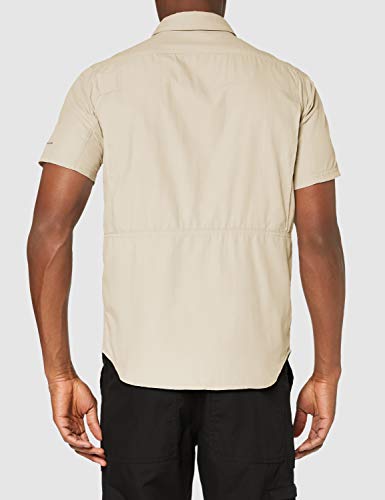 Columbia Silver Ridge 2.0, Camisa de manga corta, Hombre, Beige (Fossil), Talla L