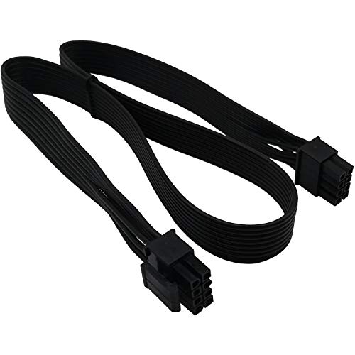 COMeap CPU 8 Pines Macho a CPU 8 Pines (4 + 4 Desmontables) Macho EPS-12V Cable Adaptador de alimentación de Placa Base para Fuente de alimentación Modular Corsair de 25 Pulgadas (63 cm)