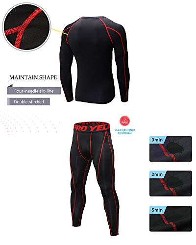 Conjunto de ropa interior térmica para hombre, camiseta de cuerpo y pantalón bajo de invierno, esquí, montaña, ciclismo o moto