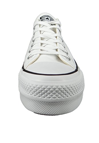 Converse Chuck Taylor All Star Lift - OX - Blanco/Negro/Blanco Canvas