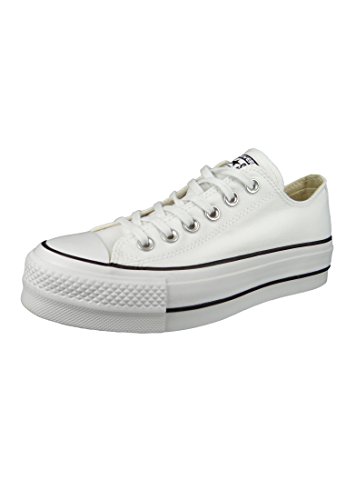 Converse Chuck Taylor All Star Lift - OX - Blanco/Negro/Blanco Canvas