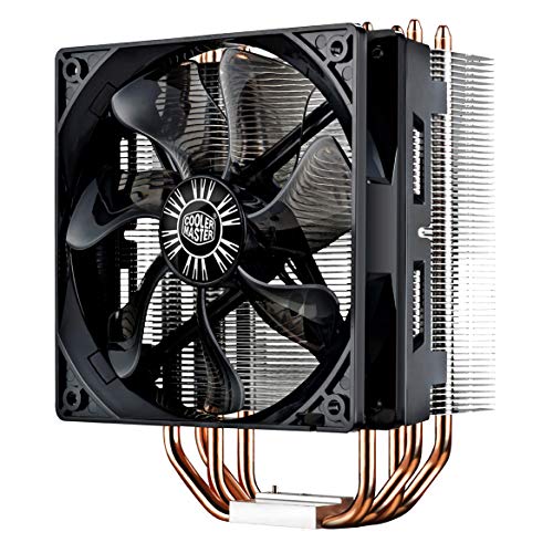 Cooler Master Hyper 212 EVO Sistema Refrigeración de CPU – Alta Prestaciones - 4 Tubos de Calor Contacto Directo Continuo, Ventilador PWM de 120 mm, Negro