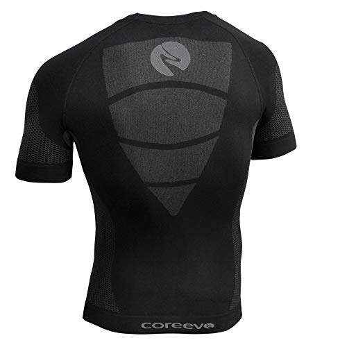 coreevo Camiseta compresiva RF-Elite Manga Corta Negro/Gris Talla L