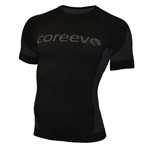 coreevo Camiseta compresiva RF-Elite Manga Corta Negro/Gris Talla L