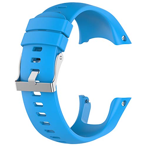 Correa de reloj de silicona azul 22MM Accesorios de repuesto para Suunto para Spartan Trainer Wrist HR