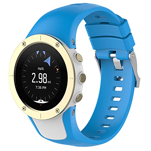 Correa de reloj de silicona azul 22MM Accesorios de repuesto para Suunto para Spartan Trainer Wrist HR