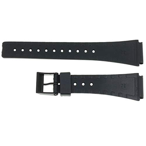 Correa de Repuesto Compatible con Reloj Casio F-91W Negra Pulsera 18mm Plastico