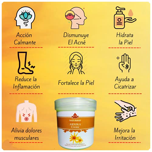 Crema Arnica | Alivia/Calma Dolores Musculares y Articulares Gracias a su Fórmula Antiinflamatoria NATURAL de Arnica | Usado por Deportistas de ÉLITE | Calidad Alemana