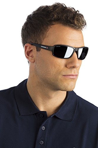 Cressi Ninja Floating - Gafas Flotantes Polarizadas para Deportes con una protección 100% UV Adultos Unisex, Negro/Lentes Gris Espejadas