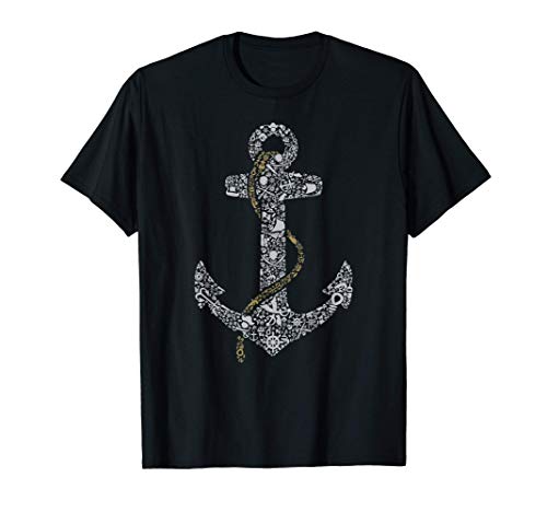 Crucero en barco de vela de marinero de agua de ancla Camiseta