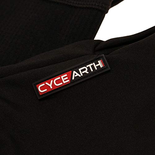 CYCEARTH Men Cycling Winter Thermal Fleece Warm Leg Warmers Windproof MTB Road Bike Legs Covers Sport Bicycle (Full Black,Medium)