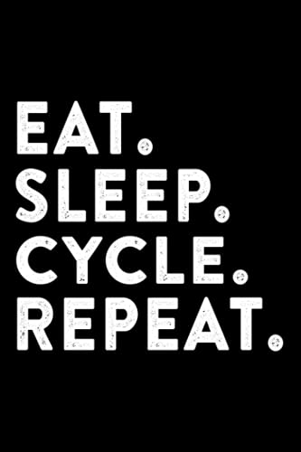 Cycle - Retro Eat Sleep Cycle Repea Bike Ride Trainer Cycling Lined Journal Notebook: 2021,6x9 in,Goals,Business,Halloween,Christmas Gifts,Thanksgiving,Appointment,2022,Personalized,Finance