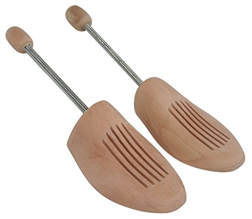Delfa - 4 pares de tensores para zapatos (madera de abedul con muelle de metal), color Beige, talla 36-37