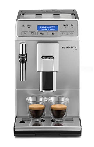 De'Longhi Perfetto Autentica Plus ETAM 29.620.SB - Cafetera Superautomática Espresso y Cappuccino, Depósito Agua 1.4l, Pantalla LCD y Panel Táctil, Acero Inoxidable, Molinillo Silencioso, 1450W, Plata