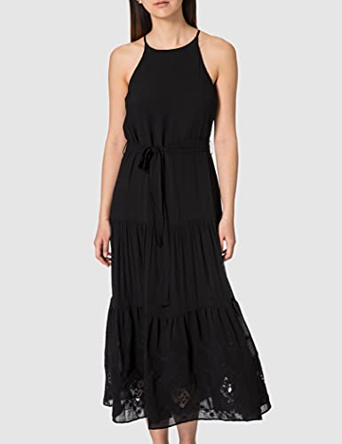 Desigual Chaleco de la Marca Jacksonville Vestido Casual, Negro, M para Mujer