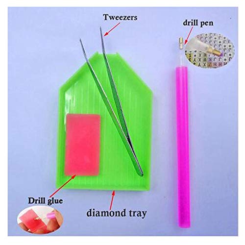 Diamant peinture DIY kit enfant jouet tour bord de mer scène parapluie rouge bébé chambre salon accueil hôtel bureau boutique déco@40x50cm