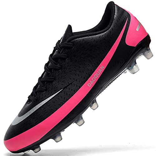 DimaiGlobal Zapatillas de Fútbol Hombre Profesionales Training Botas de Fútbol Spike Aire Libre Atletismo Zapatos de Entrenamiento Zapatos de Deporte 42EU Negro