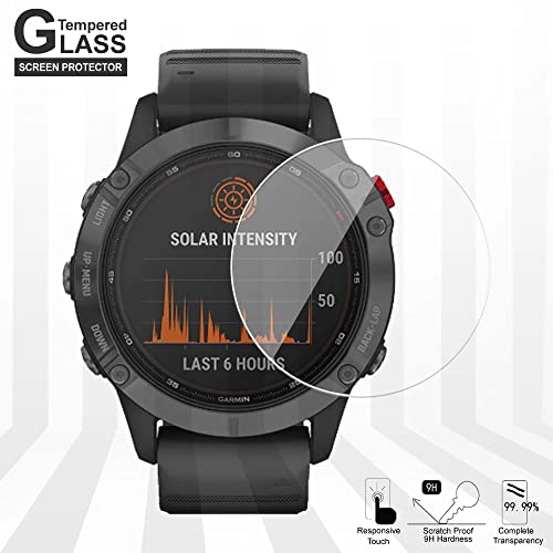 Diman [3 Pack Protector de Pantalla Compatible con Garmin Fenix 6/6 Pro, Vidrio Templado Transparente Anti-arañazos Cristal Templado para Garmin Fenix 6/6 Pro