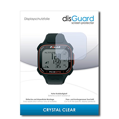 disGuard® Protector de Pantalla [Crystal Clear] compatibile con Polar RC3 GPS [2 Piezas] Cristal, Transparente, Invisible, Anti-Arañazos, Anti-Huella Dactilar - Película Protectora