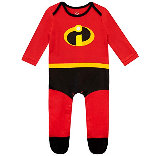 Disney Pijama Entera y Gorro para Niños Bebés The Incredibles Rojo 12-18 Meses