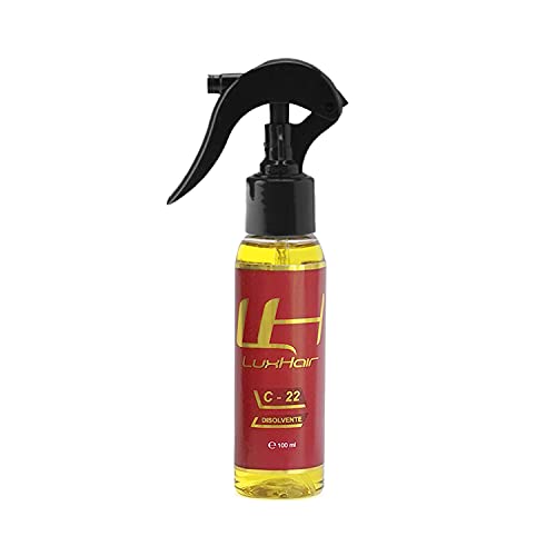 Disolvente capilar C22 LuxHair | Disolvente para Prótesis Capilares – Extensiones – Pelucas | Disolvente Limpiador de Adhesivos y Pegamentos de Cabello | 100 ml |