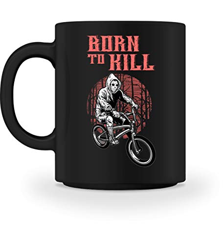 Divertido diseño de bicicleta – Biking Bike Ciclismo Hombre Película de Horror Halloween – Taza, Número de saltos., Niños, color Negro , tamaño 50/52