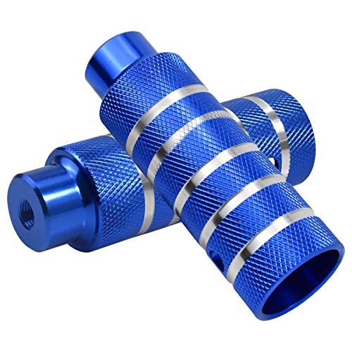 Dokpav 2PCS Pinzas de pie para Bicicleta, Aleación de Aluminio, Pedal de Bicicleta Apto para Ejes Delanteros o Traseros, Clavijas de Bicicleta, para Bicicleta Bici BMX (Azul)