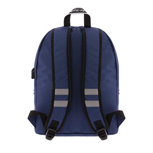 Don Algodón Mochila Mujer Casual Nailon con Puerto USB, 20L, Azul Marino