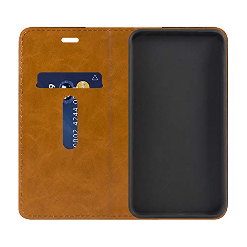 DQG Funda para Crosscall Action-X3, Carcasa Leather Tapa Bumper Silicona Caso TPU Soporte Cartera Case Flip Cuero Wallet Cover para Crosscall Action-X3 (5.0 Pulgadas) - QBrown