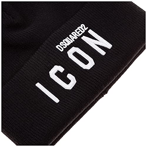 DSQUARED2 Hombre Icon Gorro Nero