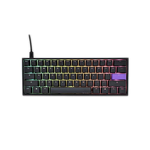 Ducky One 2 Mini Gaming Tastatur, MX-Red, RGB-LED, Schwarz (US)