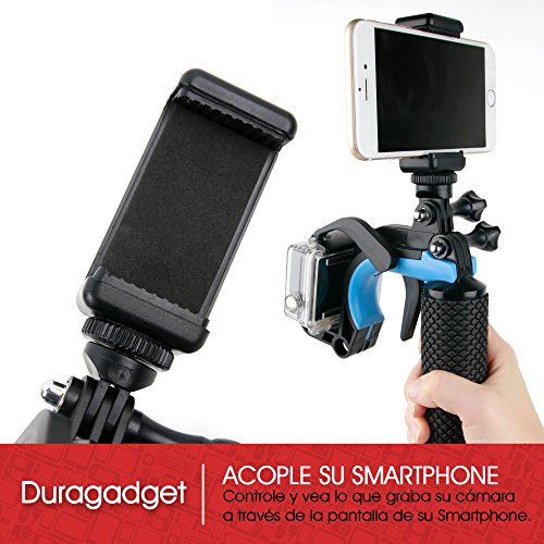 DURAGADGET Soporte/Mango Flotante con gatillo para Cámara de acción Nilox EVO 360 / EVO 4K / EVO 4K+ y Smartphones