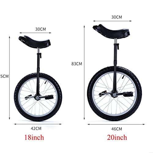 DWXN Rueda Unicycle Competición de Bicicletas de una Sola Rueda Bicicleta Bicicleta Bicicleta de Balance Deportes al Aire Libre Bicicletas de montaña Fitness Ejercicio co red-18inch