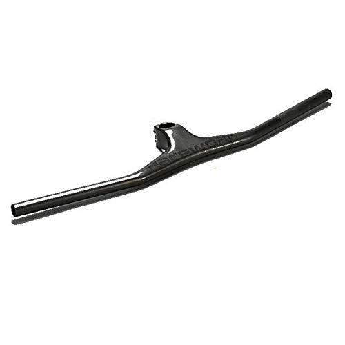 DYHM La ergonomía de la fibra del carbón MTB manillar de la bicicleta del manillar integrado OneShaped Negro